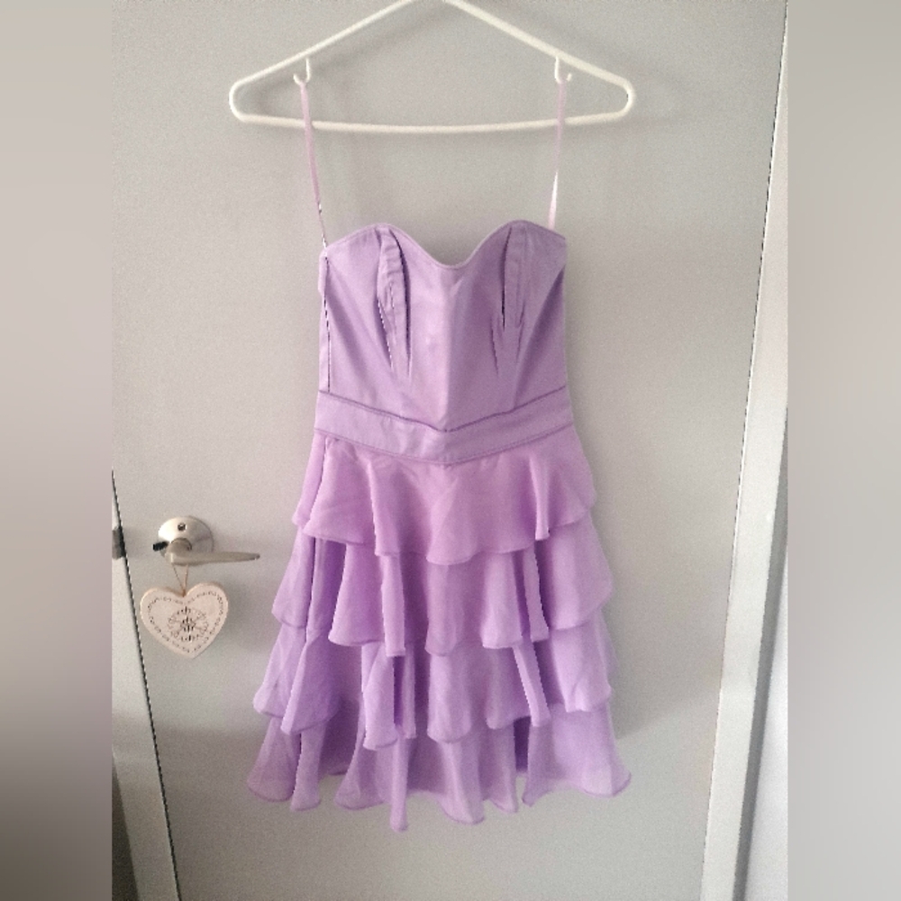 French Connection Strapless Lavender Dress